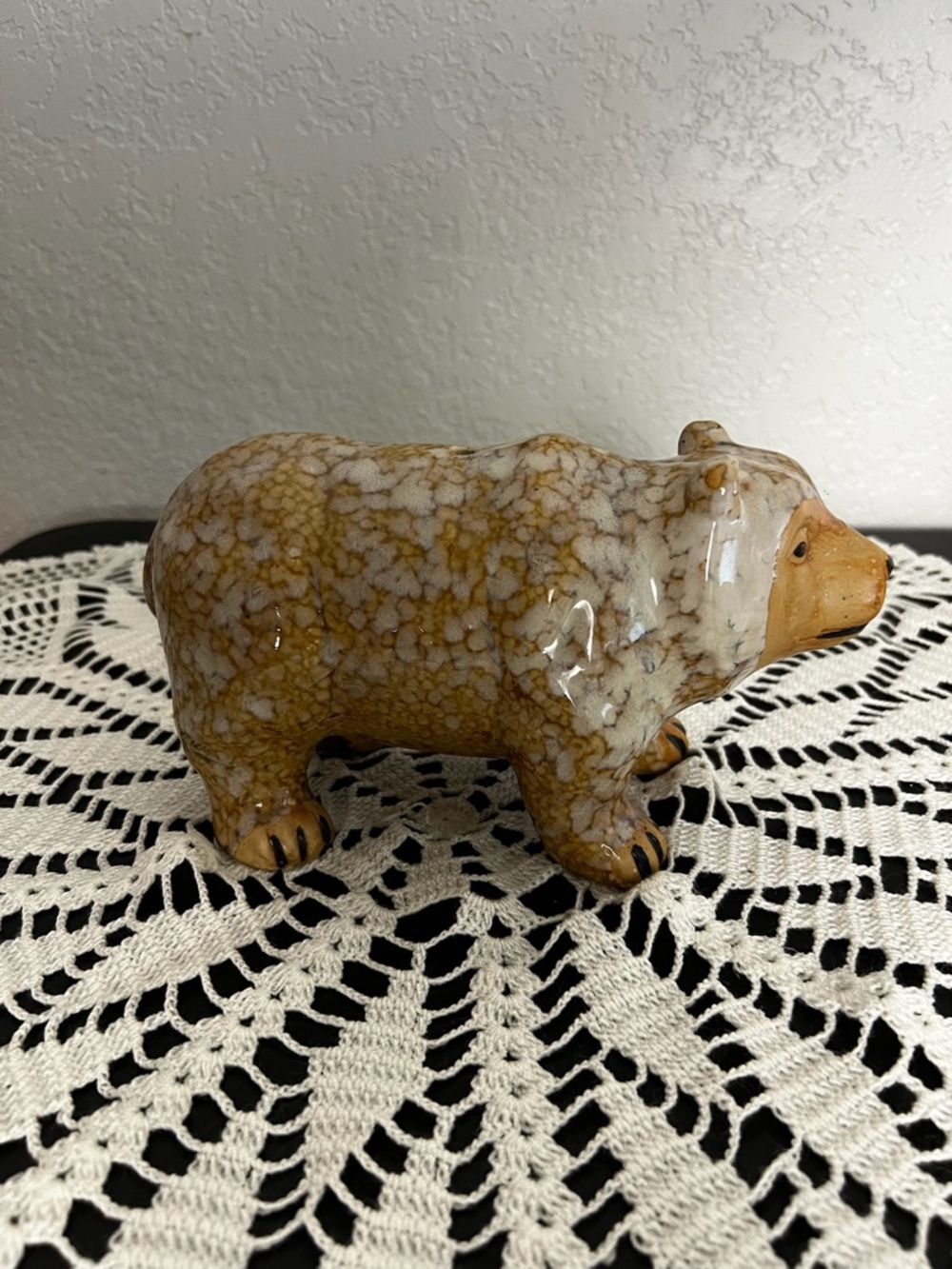 🐻✨ Vintage Studio Pottery Bear Figurine Rustic Woodland Cabin Decor ✨🐻